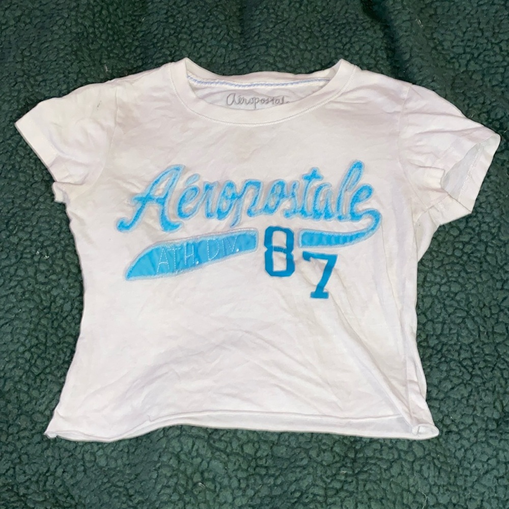 Xs/ Aeropostale cut crop top white